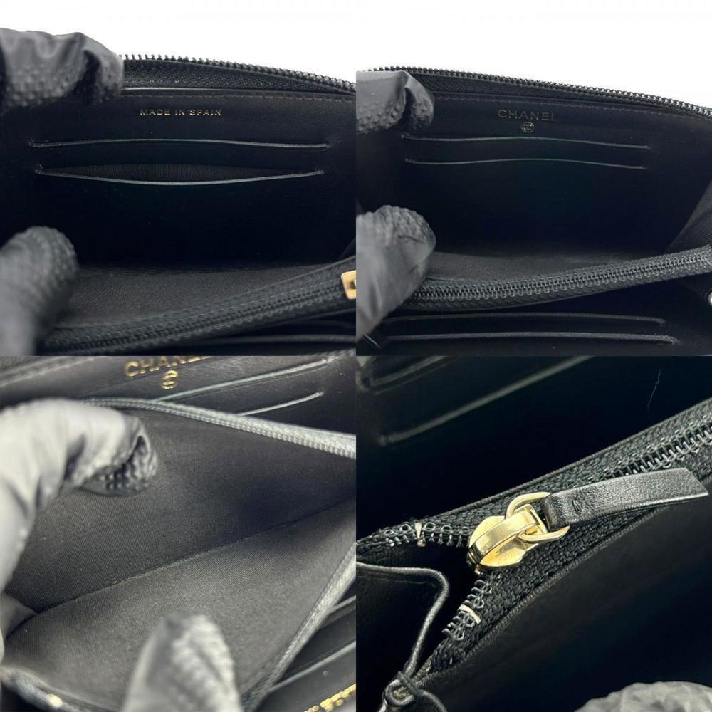 CHANEL Authentic Black Caviar Leather Wallet - Picture 9 of 11